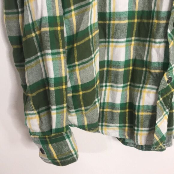 Hurley mens button down long sleeve plaid flannel size large surfer Y2K retro - Picture 4 of 10
